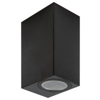 Cветильник уличный. под две лампы GU10. Архитектурный накладной  UUL-P42A 2х6W-GU10 IP65 BLACK RSP