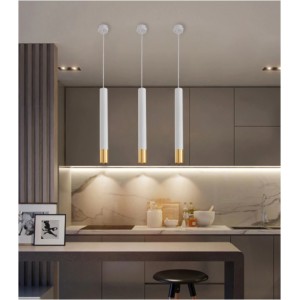 Светильник ElegantLight SPF-27474 WHITE+GOLD/БЕЛЫЙ+ЗОЛОТО D55/H400-1200/1/MR16/50W SPF21-10 //14-1