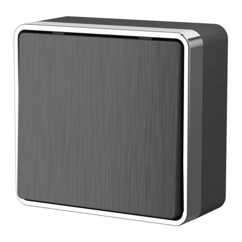 WL15-01-01/ Выключатель одноклавишный Gallant (графит рифленый)