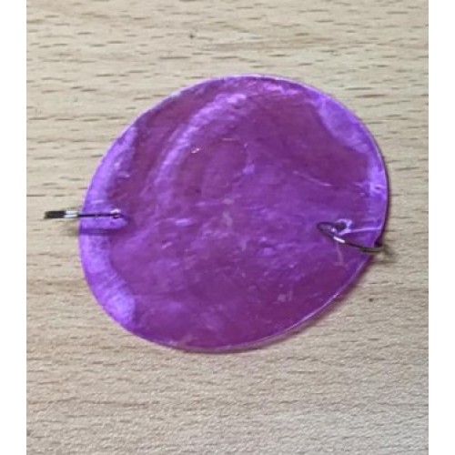 Декор SHELL (фиолетовый цвет, D50/1mm с крепежом) для люстры из морских ракушек, SPFR1864