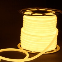 Гибкий неон ELST 220V 9,6W 144Led 2835 IP67 круглый теплый белый, 50 м