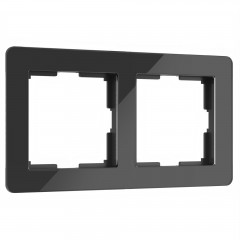 WERKEL W0022708 Рамка на 2 поста Acrylic черный