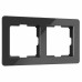 WERKEL W0022708 Рамка на 2 поста Acrylic черный
