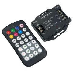 Ecola LED strip RGB RF  controller 24A 288W 12V (576W 24V) с кнопочным черным радиопультом