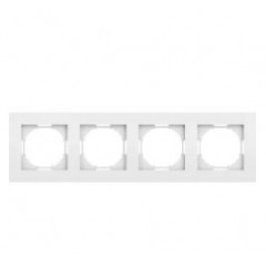 Рамка 4-я, матовый белый