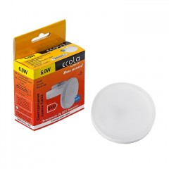 Лампа Ecola Light GX53 LED  6,0W Tablet 220V 2800K 27x75 матовое стекло 30000h