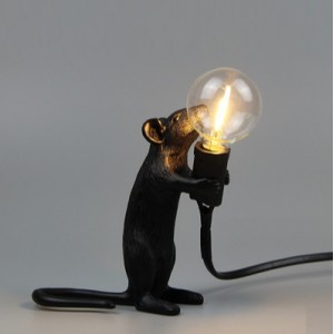Светильник переносной ElegantLight DZN-11150 ЧЕРНЫЙ 1/E12/12W мышка стоит (+ лампа Е12) MOUSE 23-11