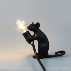 Светильник переносной ElegantLight DZN-11151 ЧЕРНЫЙ 1/E12/12W мышка сидит (+ лампа Е12) MOUSE 23-11 VST