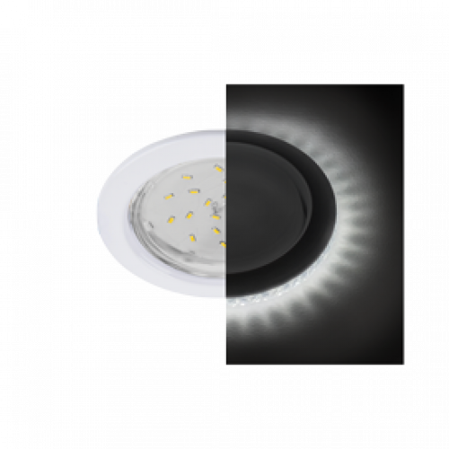 Ecola GX53 H4 LD5300 светильник встраив. без рефл. с подсветкой Белый 48x106 (к+)