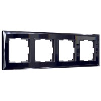 WERKEL Diamant WL08-Frame-04/Рамка на 4 поста  (черный) a029846 W0041208