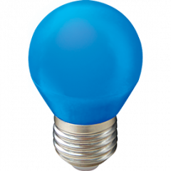 Ecola globe   LED color  5,0W G45 220V E27 Blue шар Синий матовая колба 77x45