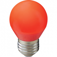 Ecola globe   LED color  5,0W G45 220V E27 Red шар Красный матовая колба 77x45