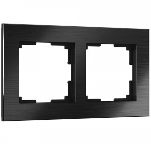 WERKEL Aluminium WL11-Frame-02 / Рамка на 2 поста (черный алюминий) a039117 W0021708