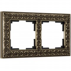 WERKEL Antik WL07-Frame-02/Рамка на 2 поста  (бронза) a029839 W0021512