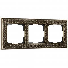 WERKEL Antik WL07-Frame-03/Рамка на 3 поста  (бронза) a029840 W0031512