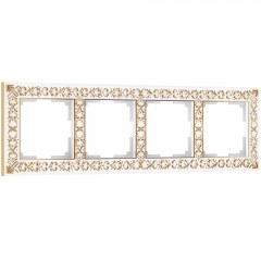 WERKEL Antik WL07-Frame-04/Рамка на 4 поста (белое золото) a036751 W0041523