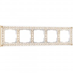 WERKEL Antik WL07-Frame-05/Рамка на 5 постов (белое золото) a036752 W0051523