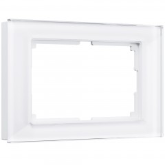 WERKEL Favorit WL01-Frame-01-DBL / Рамка для двойной розетки (белый,стекло) a033478 W0081101