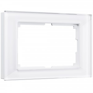 WERKEL Favorit WL01-Frame-01-DBL / Рамка для двойной розетки (белый,стекло) a033478 W0081101