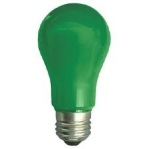 Ecola classic   LED color  8,0W A55 220V E27 Green Зеленая 360° (композит) 108x55