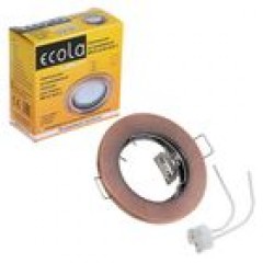 Ecola Light MR16 DL90 GU5.3 Светильник встр. плоский Черненая Медь 30x80