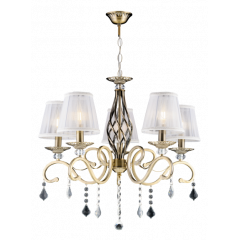 Светильник SFS 1208/5B AB D600/H540-770/5/E14/60W тканевый плафон RSP