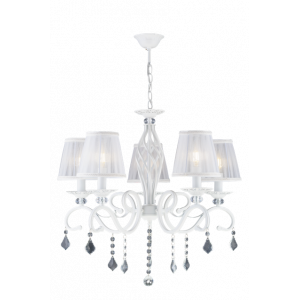 Светильник SFS 1208/5B WT D600/H540-770/5/E14/60W тканевый плафон RSP