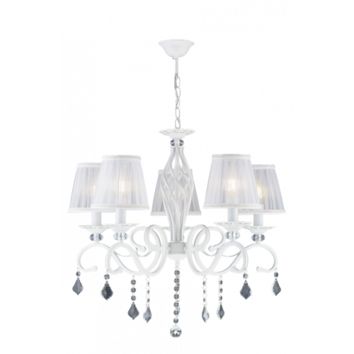 Светильник SFS 1208/5B WT D600/H540-770/5/E14/60W тканевый плафон RSP