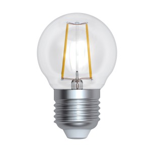 LED-G45-9W/4000K/E27/CL PLS02WH Лампа светод. Форма "шар", прозрачная. Серия Sky. Белый свет (4000К)
