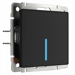WERKEL W4510008/ Сенсорный выключатель одноклавишный с подсветкой 1000 Вт (черный)