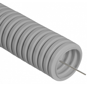 Труба гофрированная ПВХ серая Ø 16 мм (100 м) Промрукав (отпускается кратно 10 м) 011631