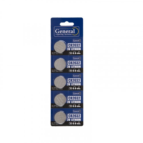 GBAT-CR2032 кнопочная литиевая 5pcs/card  (5/100/2000) RSP