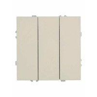 Выключатель 3-клавишный (механизм) Stekker 250В 10А серия Эмили RSW10-5108-08 кашемир soft touch 