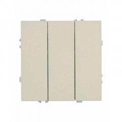 Выключатель 3-клавишный (механизм) Stekker 250В 10А серия Эмили RSW10-5108-08 кашемир soft touch 