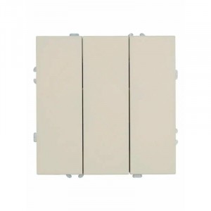 Выключатель 3-клавишный (механизм) Stekker 250В 10А серия Эмили RSW10-5108-08 кашемир soft touch 