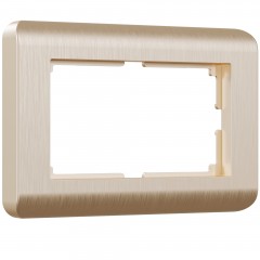 WERKEL Stream WL12-Frame-01-DBL  / Рамка для двойной розетки (Шампань) a041873 W0082111