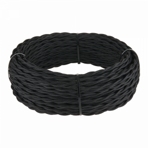 WERKEL W6452208/ Ретро кабель витой 2х1,5 (черный) 20 м