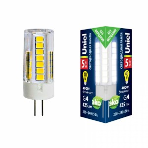 LED-JC-220/5W/4000K/G4/CL GLZ09TR Лампа светодиодная