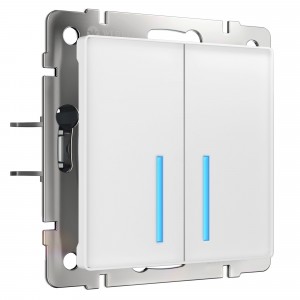 WERKEL W4520001/ Сенсорный выключатель двухклавишный с подсветкой 1000 Вт (белый)