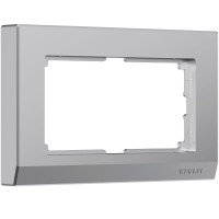 WERKEL Stark WL04-Frame-01-DBL / Рамка для двойной розетки (серебряный) a040286 W0081806