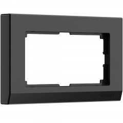 WERKEL Stark WL04-Frame-01-DBL-black / Рамка для двойной розетки (черный) a040285 W0081808
