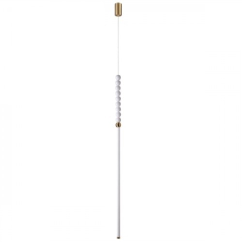 Подвесной светильник металл/античная бронза/белые бусы из акрила