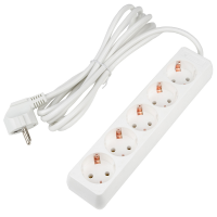 S-GCU5-3 WHITE Удлинитель серии Ultra. шнур 3м.. 5 гнезд. 16A. с-з. Белый