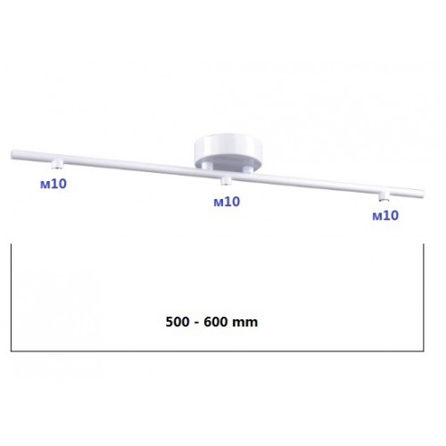 ! Металлическая арматура (белый) 600*100мм/3*М10 для светильника, с крепежом, SPFR9967