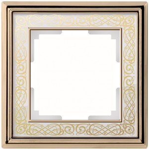 WERKEL Palacio Gracia WL77-Frame-01/ Рамка на 1 пост (золото/белый) a041157 W0011429