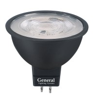 Лампа Светодиодная General  GLDEN-MR16DIF10-230-GU5.3-4500 1/10/100 Черная Dif 30