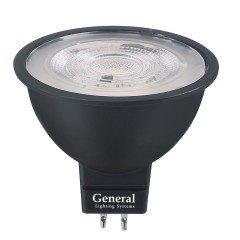 Лампа Светодиодная General  GLDEN-MR16DIF10-230-GU5.3-4500 1/10/100 Черная Dif 30