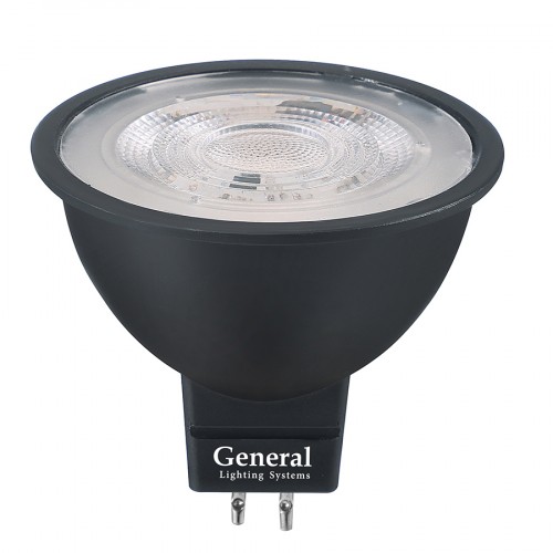 Лампа Светодиодная General  GLDEN-MR16DIF10-230-GU5.3-4500 1/10/100 Черная Dif 30