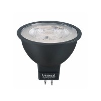 Лампа Светодиодная General  GLDEN-MR16DIF10-230-GU5.3-4500 1/10/100 Черная Dif 30