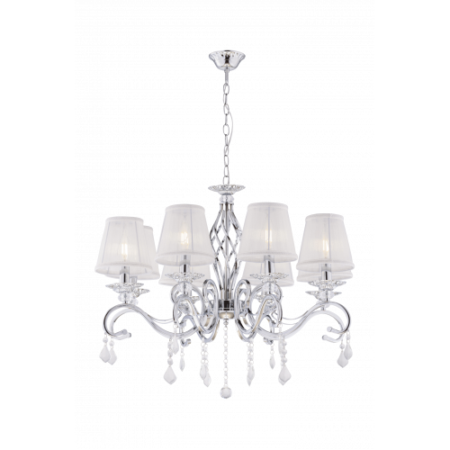 Светильник SFS 1208/8B CR D660/H760-540/8/E14/40W тканевые плафоны RSP (1/2)